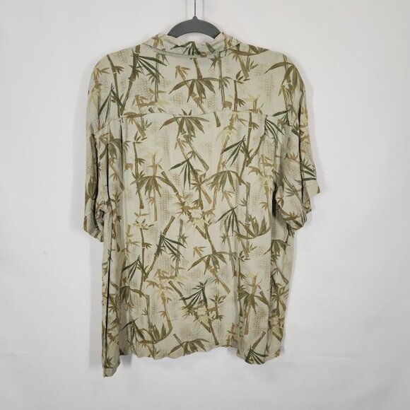 M.E. Sport Collection Bamboo Print Button Down‎ Shirt - Size XL - Picture 3 of 4
